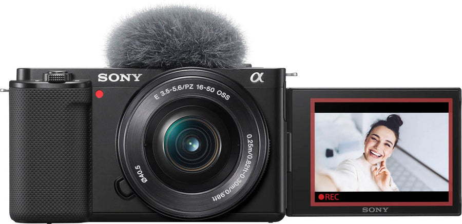 Sony - Alpha ZV-E10 Kit Mirrorless Vlog Camera with 16-50mm Lens - Black_0