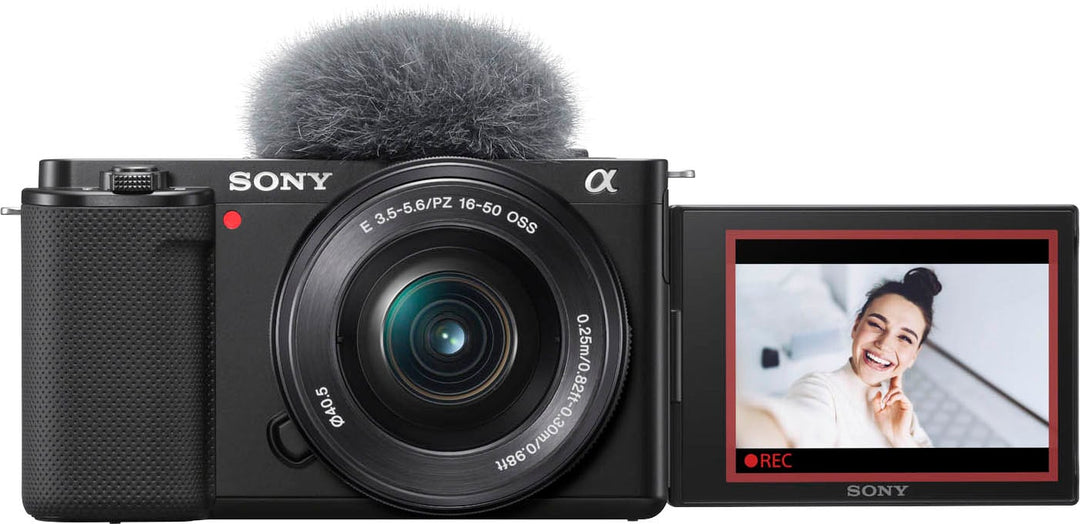 Sony - Alpha ZV-E10 Kit Mirrorless Vlog Camera with 16-50mm Lens - Black_0