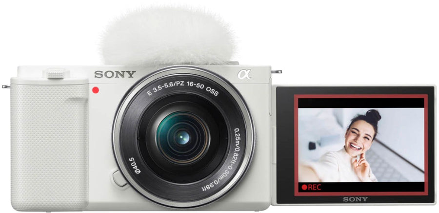 Sony - Alpha ZV-E10 Kit Mirrorless Vlog Camera with 16-50mm Lens - White_0