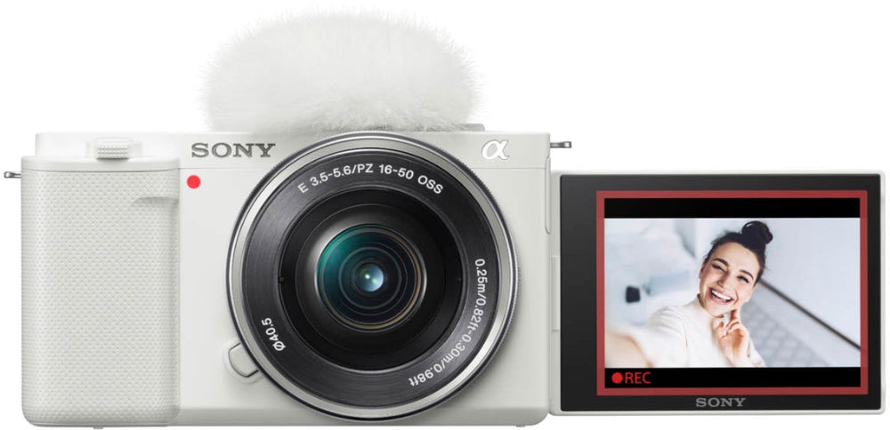 Sony - Alpha ZV-E10 Kit Mirrorless Vlog Camera with 16-50mm Lens - White_1