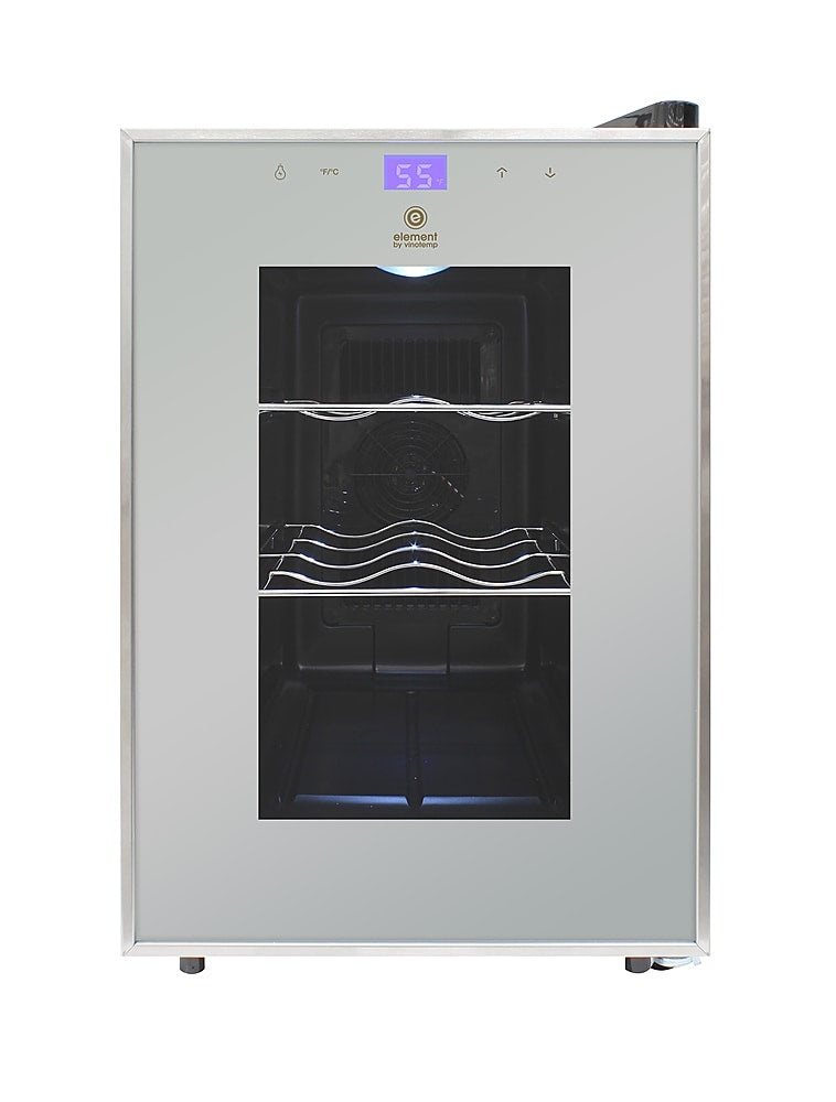 Vinotemp - 6-Bottle Single Zone Wine Cooler with Touch Screen - Silver_0