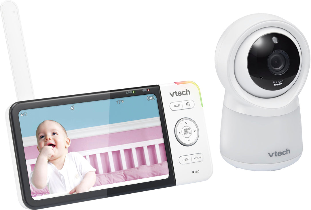 VTech - Smart Wi-Fi Video Baby Monitor w/ 5” HC Display and 1080p HD Camera, Built-in night light, RM5754HD (White) - White_5