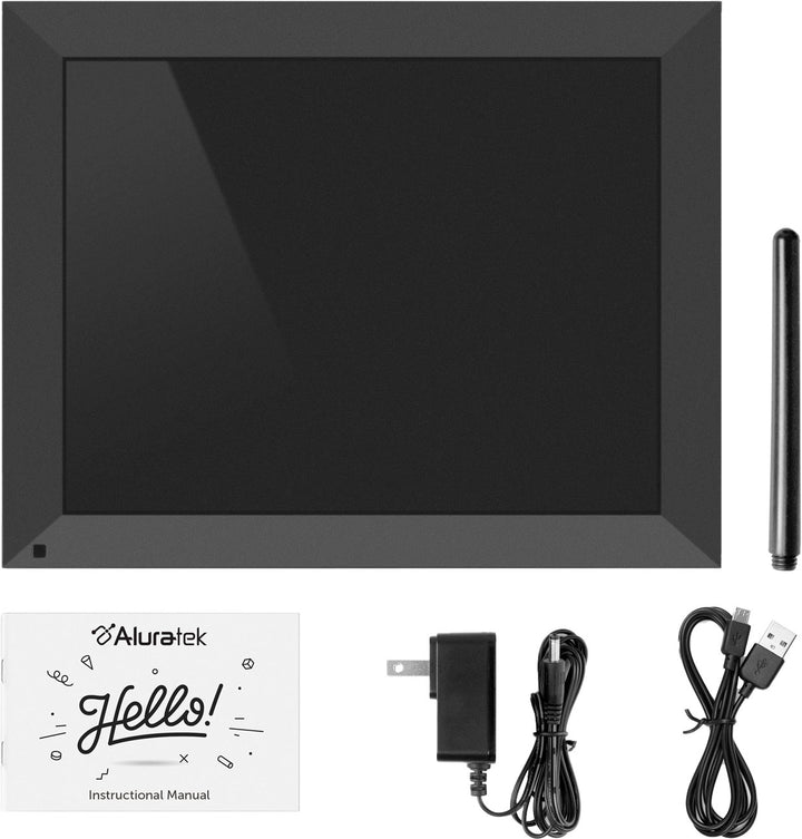 Aluratek - 15" Touchscreen LCD Wi-Fi Digital Photo Frame - Black_2