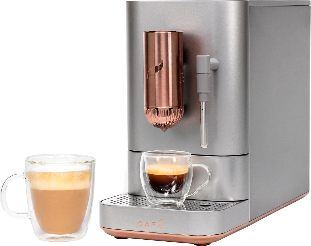 Café - Affetto Automatic Espresso Machine with 20 bars of pressure, Milk Frother, and Built-In Wi-Fi - Steel Silver_14