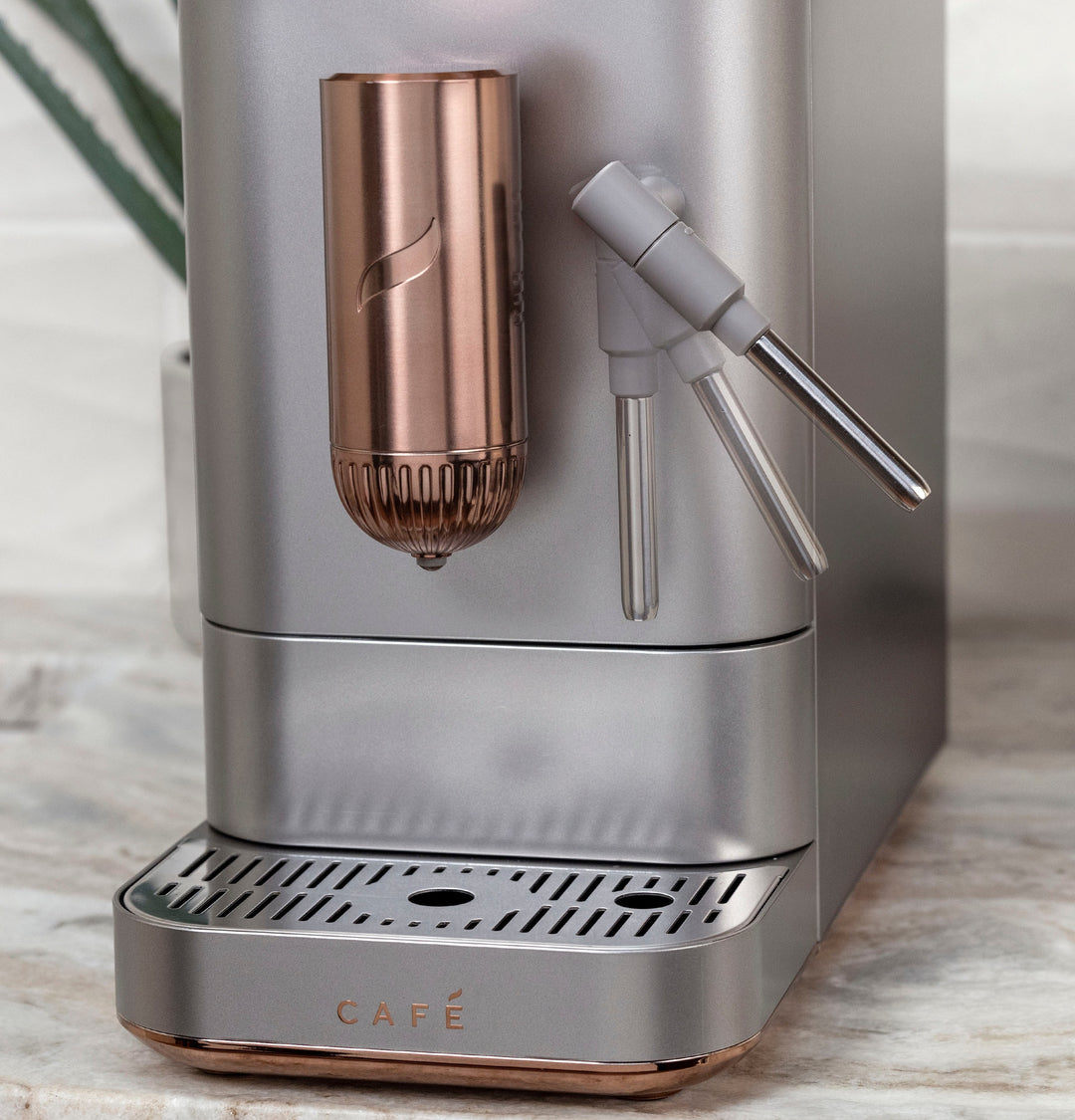 Café - Affetto Automatic Espresso Machine with 20 bars of pressure, Milk Frother, and Built-In Wi-Fi - Steel Silver_15