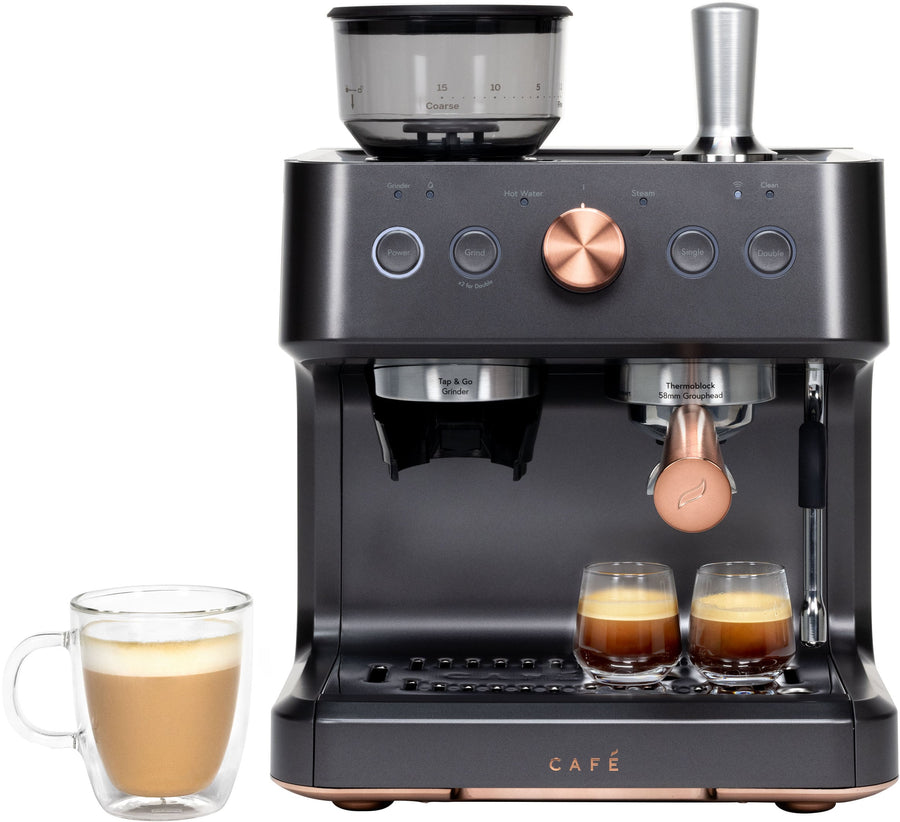 Café - Bellissimo Semi-Automatic Espresso Machine with 15 bars of pressure, Milk Frother, and Built-In Wi-Fi - Matte Black_0