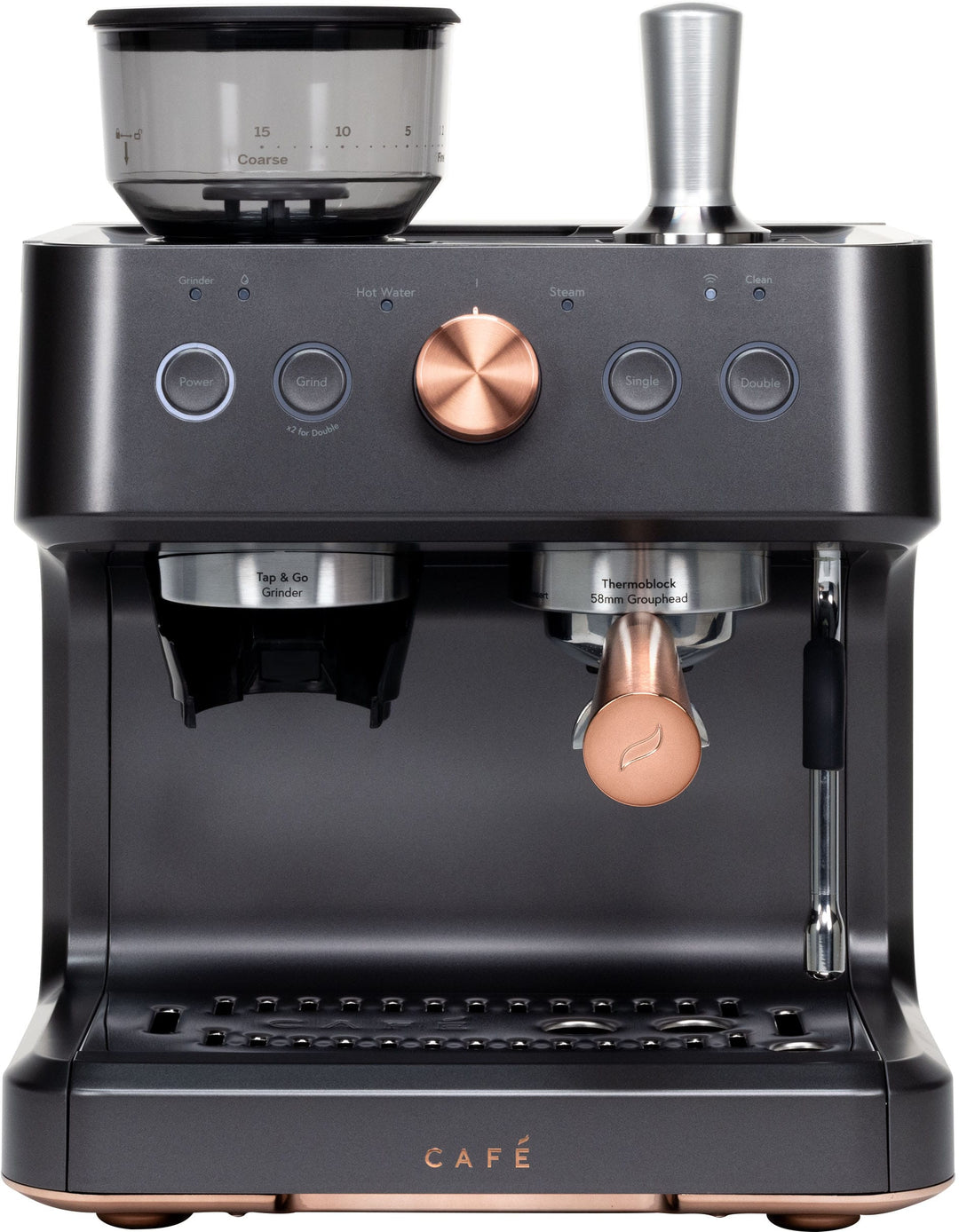 Café - Bellissimo Semi-Automatic Espresso Machine with 15 bars of pressure, Milk Frother, and Built-In Wi-Fi - Matte Black_17