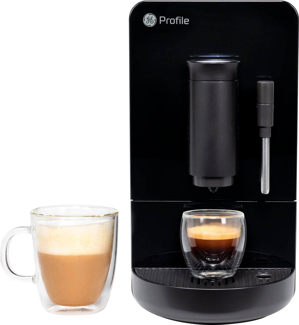GE Profile - Automatic Espresso Machine with 20 bars of pressure, Milk Frother, and Built-In Wi-Fi - Black_1