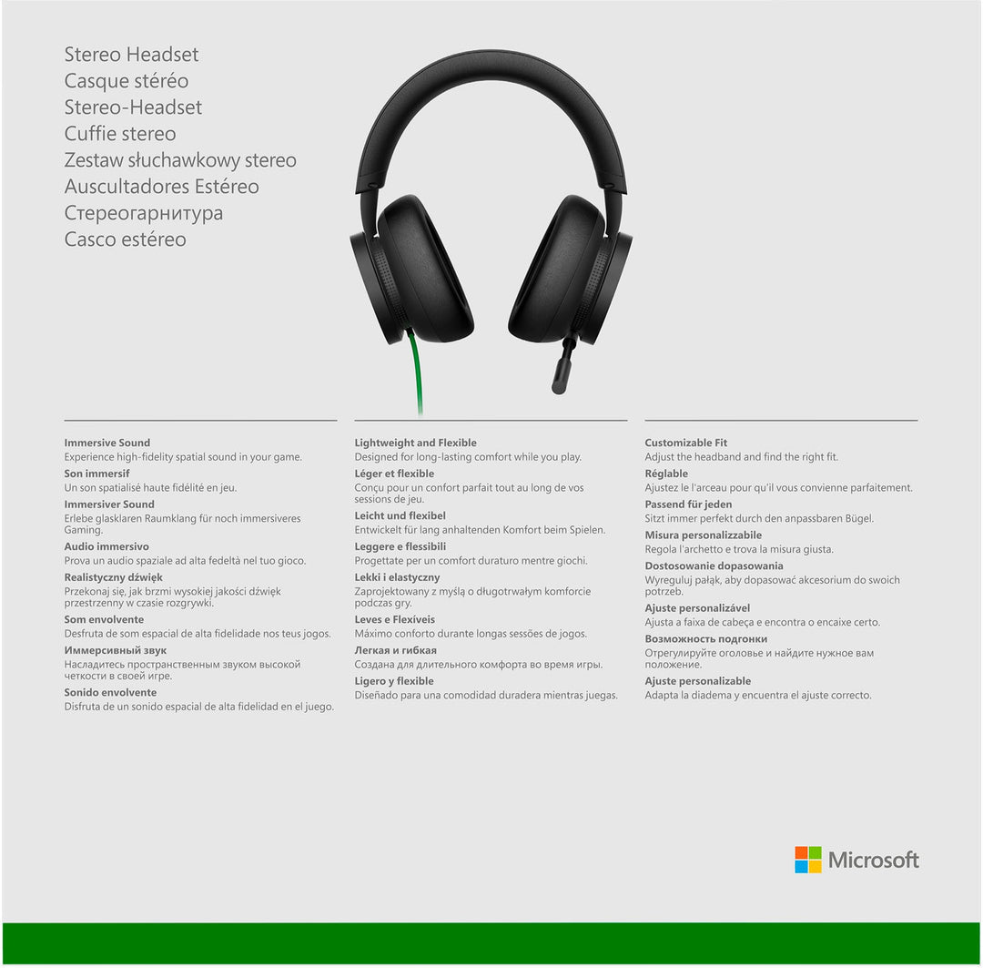 Microsoft - Xbox Stereo Headset for Xbox Series X|S, Xbox One, and Windows 10/11 Devices - Black_3
