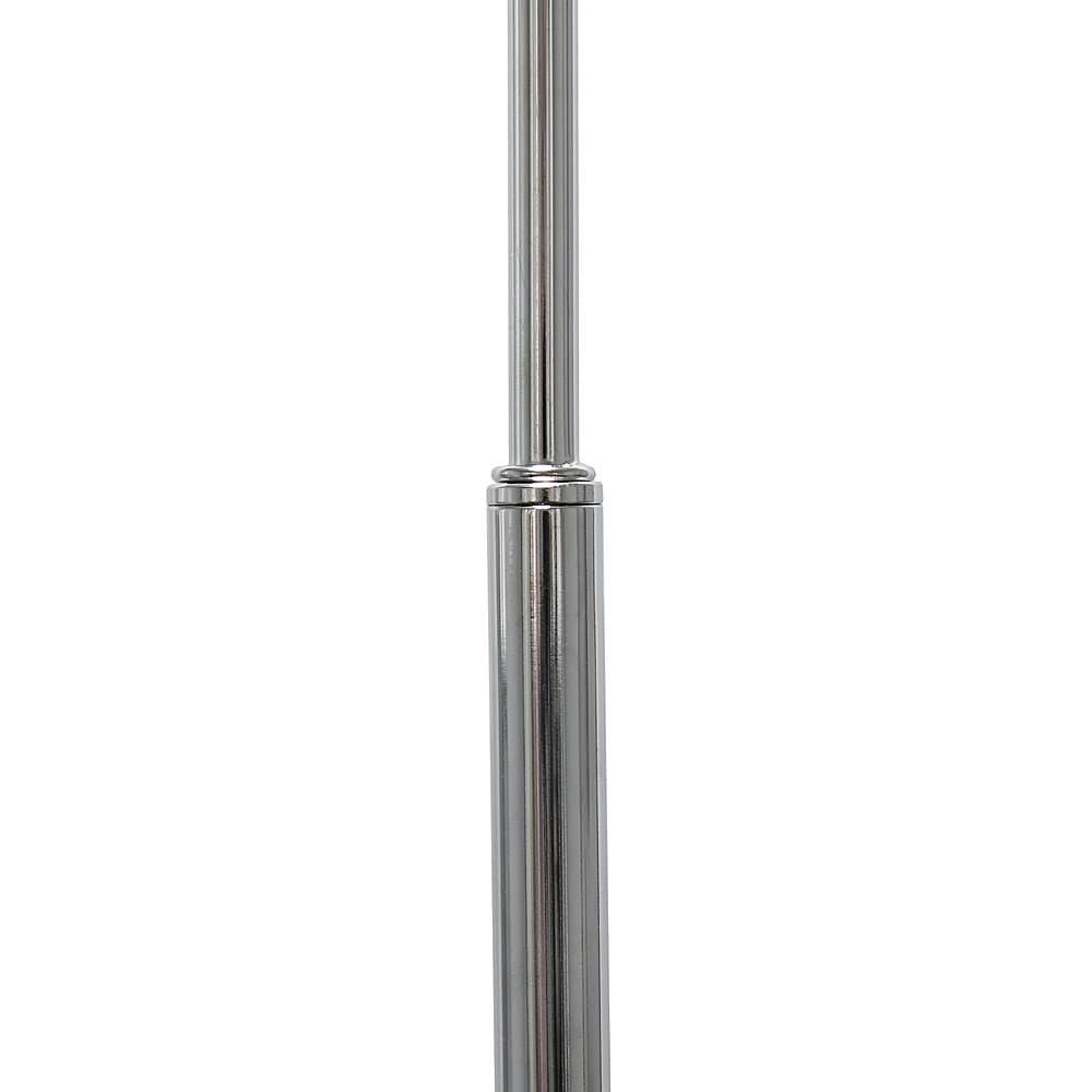 Simple Designs - Arched Brushed Nickel Floor Lamp - Brushed Nickel base/Gray shade_8