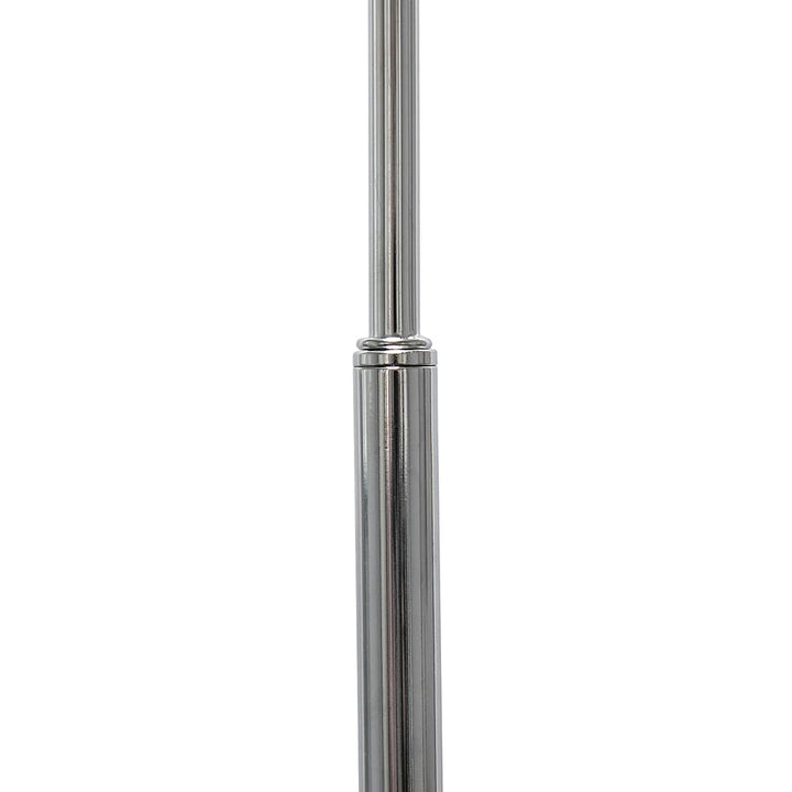 Simple Designs - Arched Brushed Nickel Floor Lamp - Brushed Nickel base/Gray shade_8