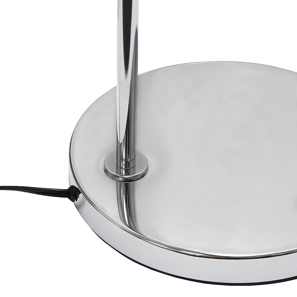 Simple Designs - Arched Brushed Nickel Floor Lamp - Brushed Nickel base/Black shade_7
