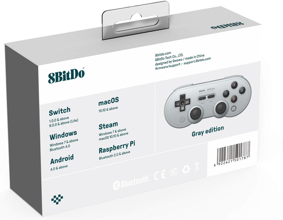 8BitDo - SN30 Pro Bluetooth Gamepad - Gray_5