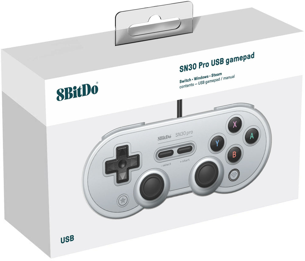8BitDo - SN30 Pro USB Gamepad - Gray_1