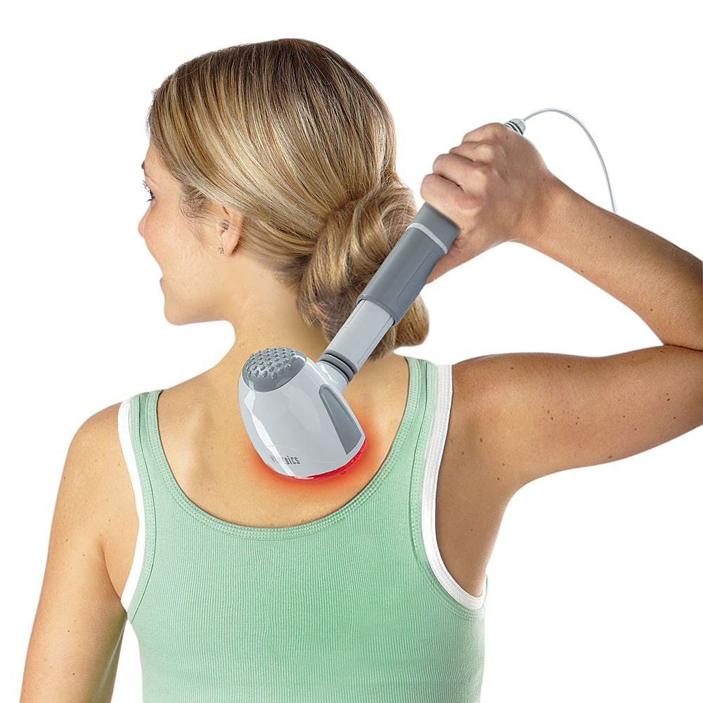 HoMedics - Thera P Long Reach Handheld Massager with Heat - White_5