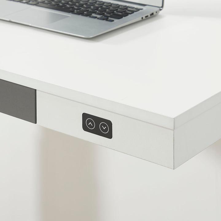 Insignia™ - Adjustable Powered 1-Drawer Standing Desk with Electronic Controls – 47.6" Wide - White_6