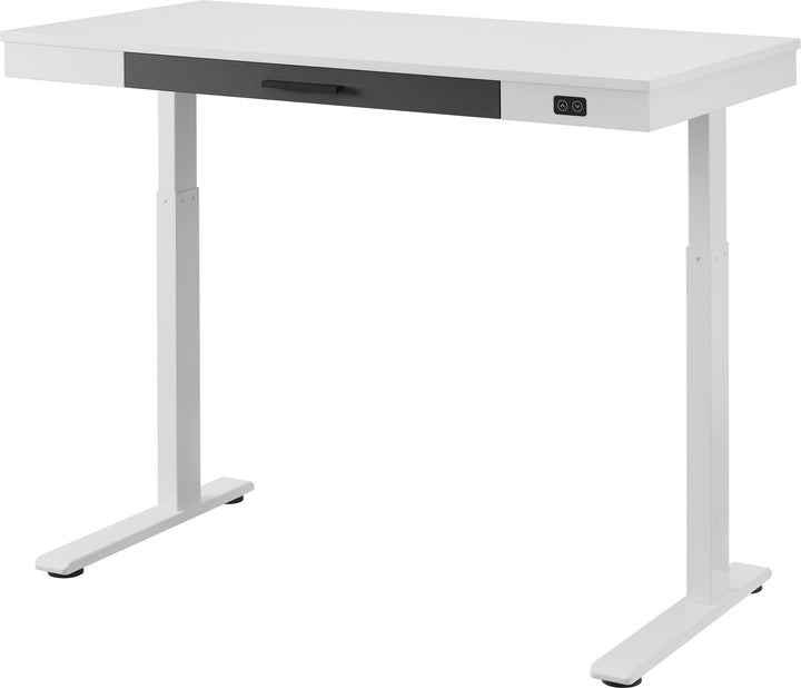 Insignia™ - Adjustable Powered 1-Drawer Standing Desk with Electronic Controls – 47.6" Wide - White_3