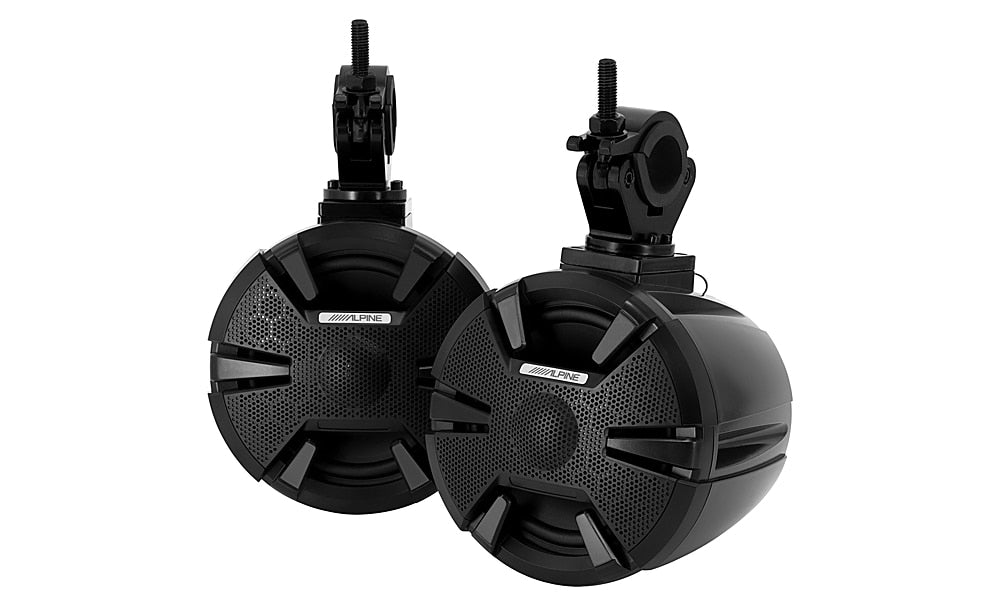 Alpine - 6-1/2” 2-Way Weather-Resistant Coaxial Speaker Pods (Pair) - Black_1