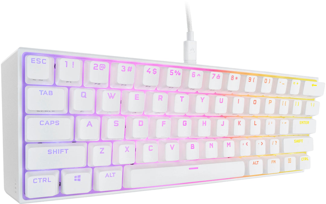 CORSAIR - K65 RGB Mini Wired 60% Mechanical Cherry MX SPEED Linear Switch Gaming Keyboard with PBT Double-Shot Keycaps - White_3