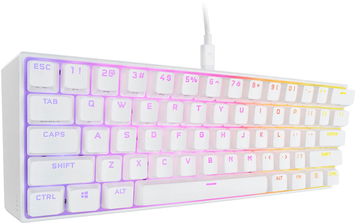 CORSAIR - K65 RGB Mini Wired 60% Mechanical Cherry MX SPEED Linear Switch Gaming Keyboard with PBT Double-Shot Keycaps - White_3