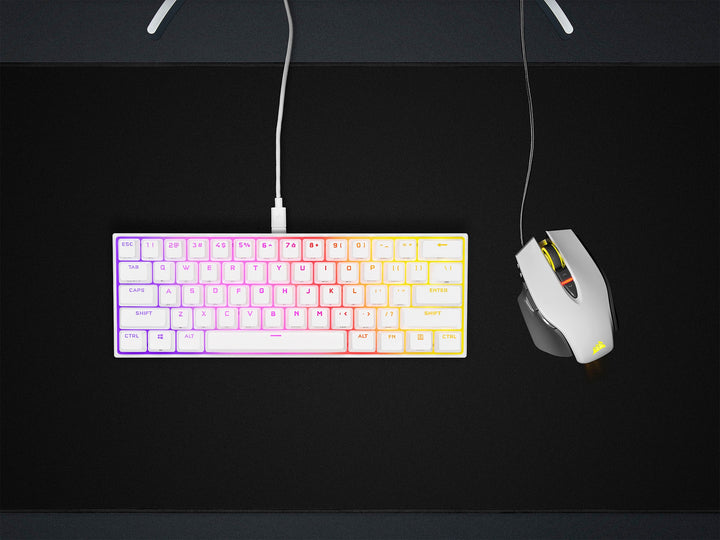 CORSAIR - K65 RGB Mini Wired 60% Mechanical Cherry MX SPEED Linear Switch Gaming Keyboard with PBT Double-Shot Keycaps - White_12