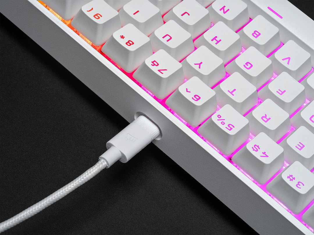 CORSAIR - K65 RGB Mini Wired 60% Mechanical Cherry MX SPEED Linear Switch Gaming Keyboard with PBT Double-Shot Keycaps - White_11