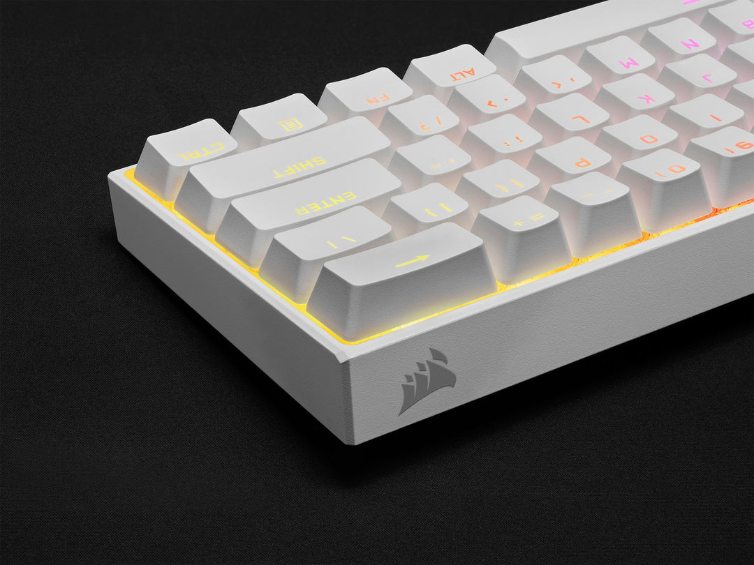 CORSAIR - K65 RGB Mini Wired 60% Mechanical Cherry MX SPEED Linear Switch Gaming Keyboard with PBT Double-Shot Keycaps - White_10