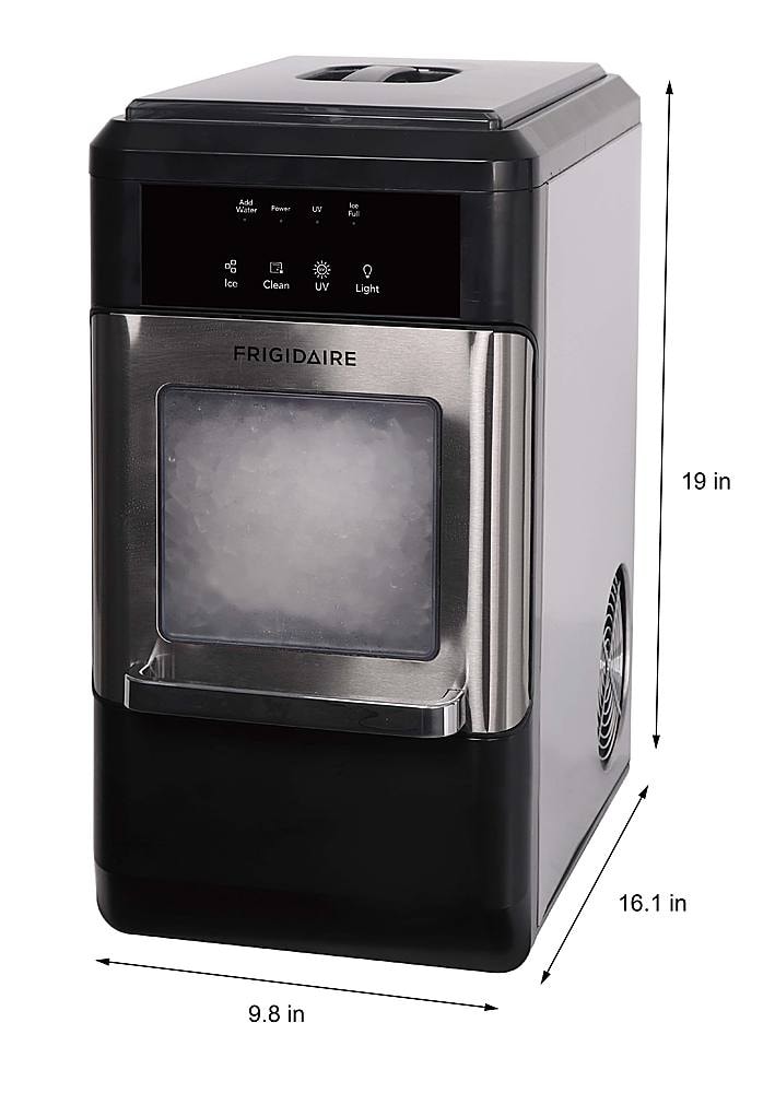 Frigidaire - 21" 44 lb Freestanding Crunchy Chewable Nugget Icemaker - Silver_4