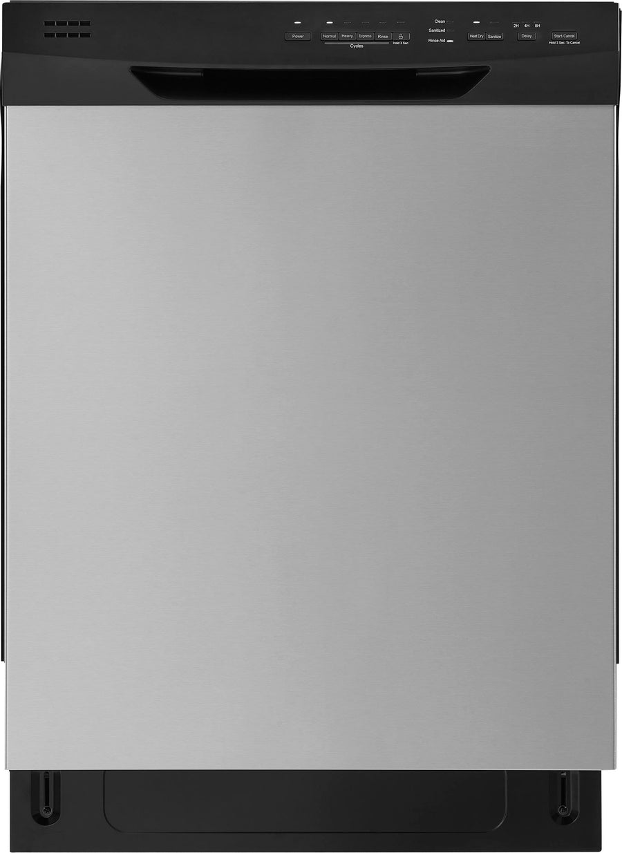 Insignia™ - Front Control Built-In Dishwasher with Smart Wash - Stainless steel_0