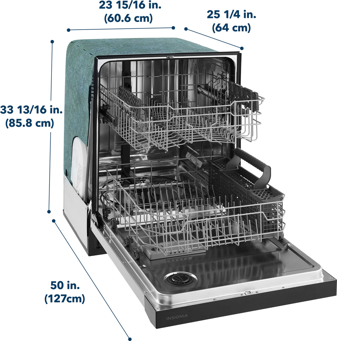 Insignia™ - Front Control Built-In Dishwasher with Smart Wash - Stainless steel_4