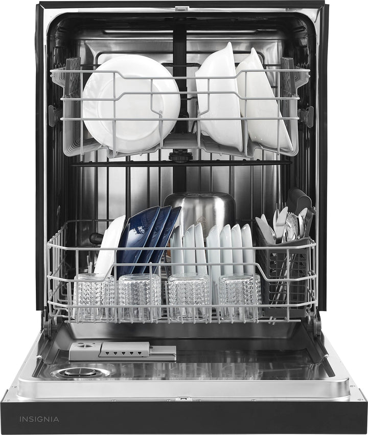 Insignia™ - Front Control Built-In Dishwasher with Smart Wash - Stainless steel_3