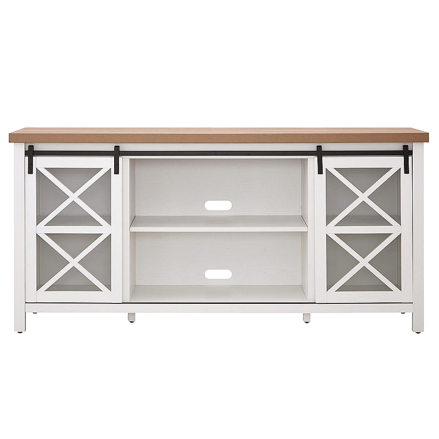 Camden&Wells - Clementine TV Stand for TVs Up to 80" - White/Golden Oak_0