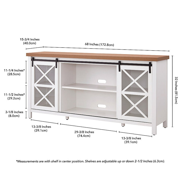 Camden&Wells - Clementine TV Stand for TVs Up to 80" - White/Golden Oak_8