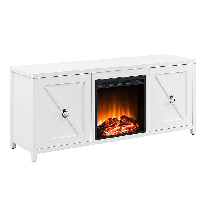 Camden&Wells - Granger Log Fireplace TV Stand for TVs Up to 65" - White_1