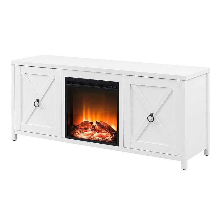 Camden&Wells - Granger Log Fireplace TV Stand for TVs Up to 65" - White_5