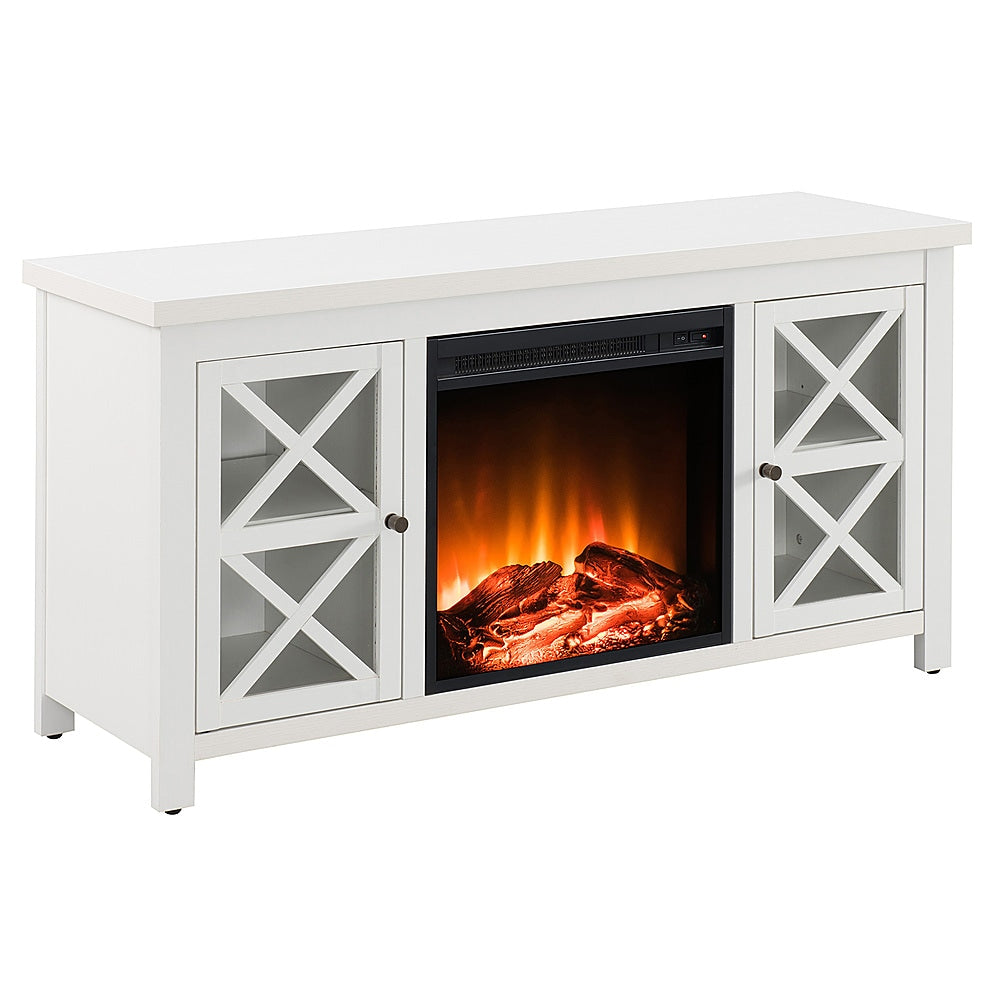 Camden&Wells - Colton Log Fireplace TV Stand for TVs Up to 55" - White_2