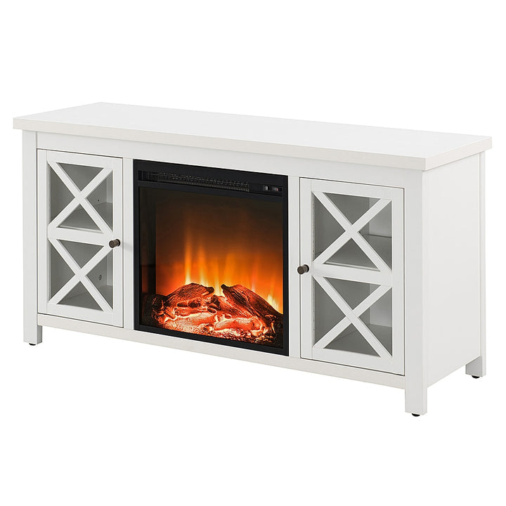 Camden&Wells - Colton Log Fireplace TV Stand for TVs Up to 55" - White_8