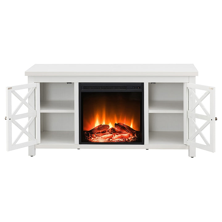 Camden&Wells - Colton Log Fireplace TV Stand for TVs Up to 55" - White_6