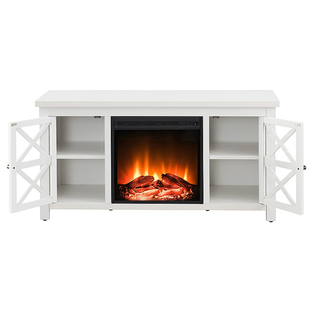 Camden&Wells - Colton Log Fireplace TV Stand for TVs Up to 55" - White_7