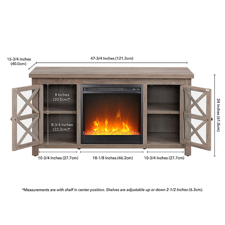 Camden&Wells - Colton Crystal Fireplace TV Stand for TVs Up to 55" - Gray Oak_7