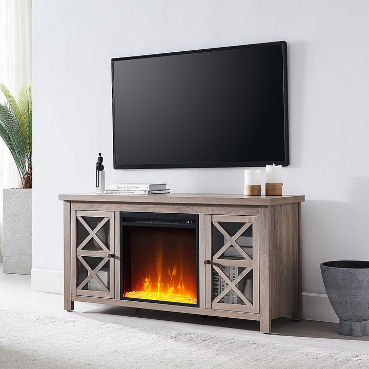 Camden&Wells - Colton Crystal Fireplace TV Stand for TVs Up to 55" - Gray Oak_2