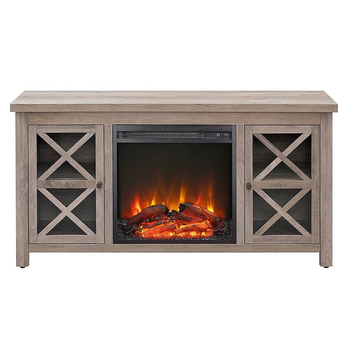 Camden&Wells - Colton Log Fireplace TV Stand for TVs Up to 55" - Gray Oak_0