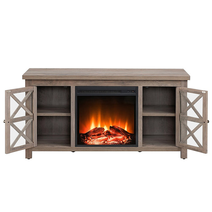 Camden&Wells - Colton Log Fireplace TV Stand for TVs Up to 55" - Gray Oak_10
