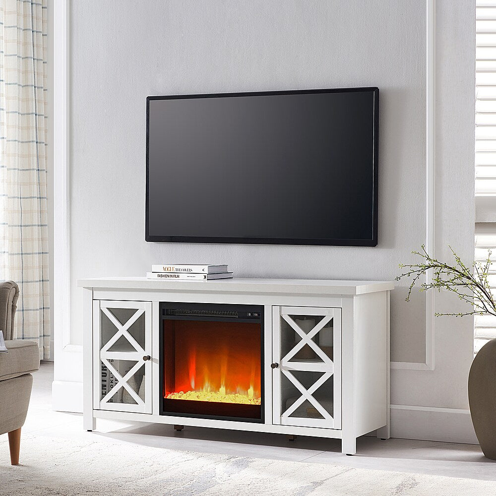 Camden&Wells - Colton Crystal Fireplace TV Stand for TVs Up to 55" - White_4