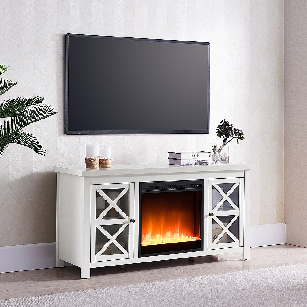 Camden&Wells - Colton Crystal Fireplace TV Stand for TVs Up to 55" - White_2