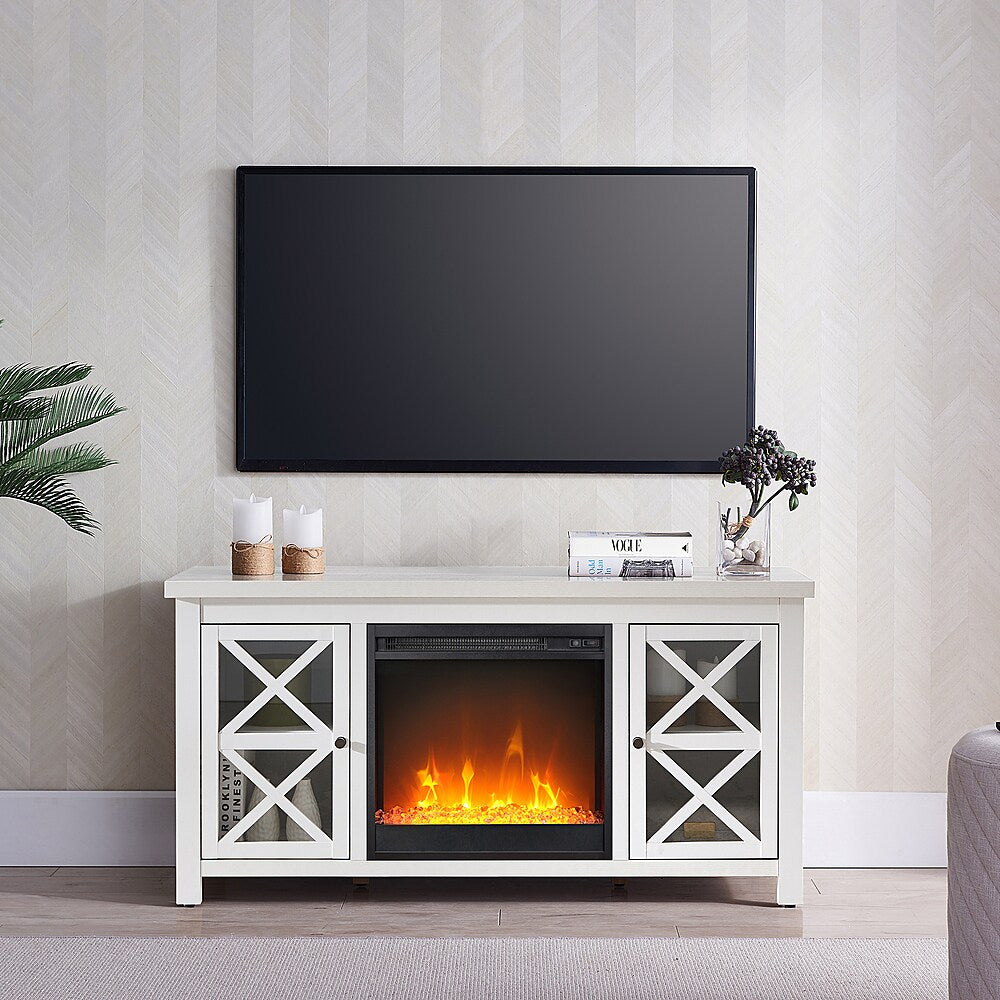 Camden&Wells - Colton Crystal Fireplace TV Stand for TVs Up to 55" - White_3