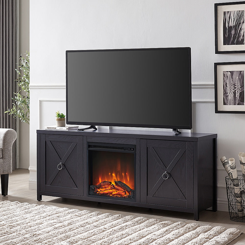 Camden&Wells - Granger Log Fireplace TV Stand for TVs Up to 65" - Black Grain_4