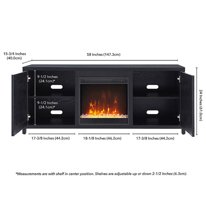 Camden&Wells - Granger Crystal Fireplace TV Stand for TVs Up to 65" - Black Grain_9