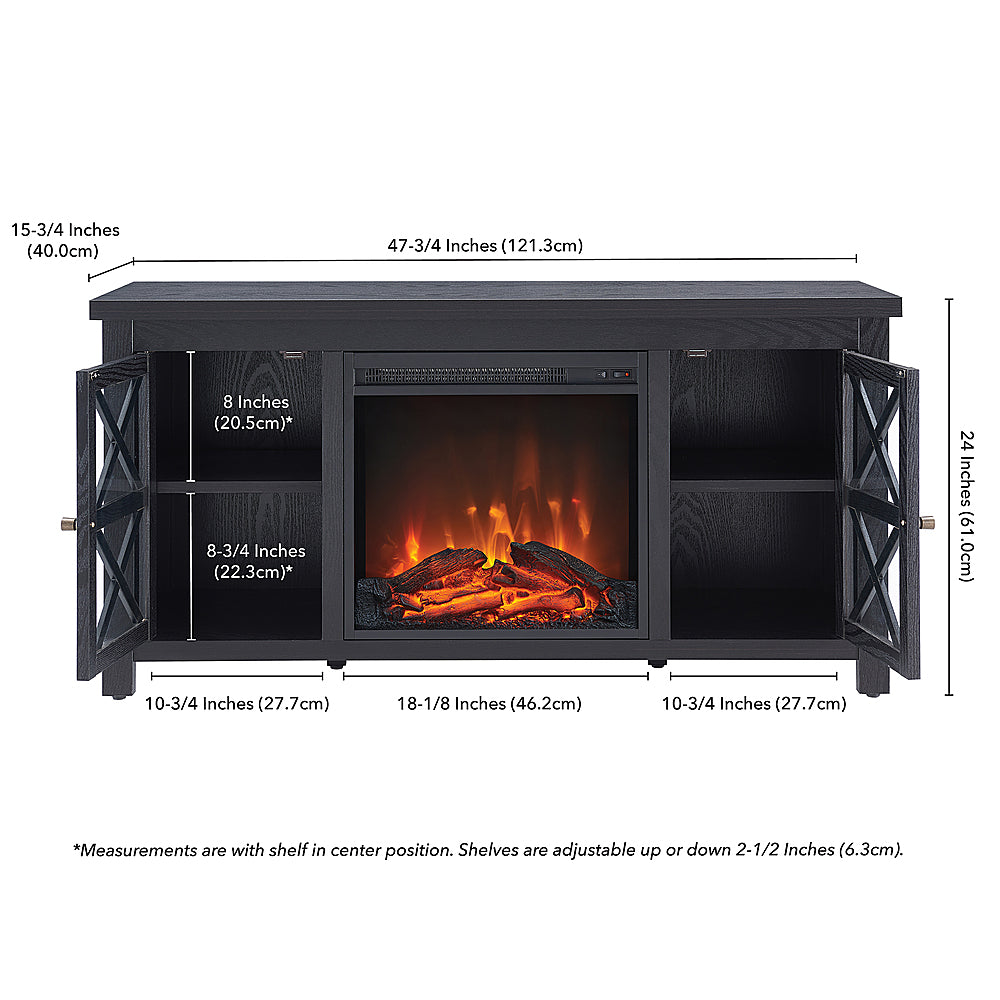 Camden&Wells - Colton Log Fireplace TV Stand for TVs Up to 55" - Black Grain_16