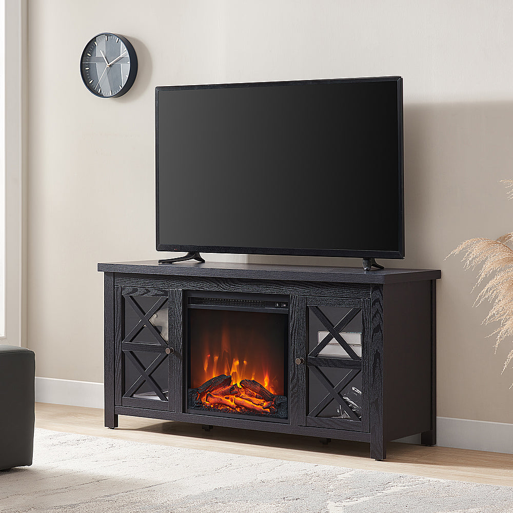 Camden&Wells - Colton Log Fireplace TV Stand for TVs Up to 55" - Black Grain_6